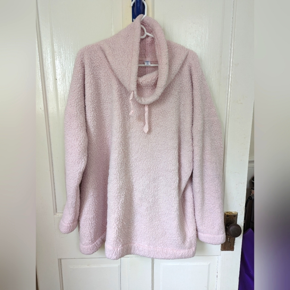 XL Sherpa-Like Pullover Sweatshirt